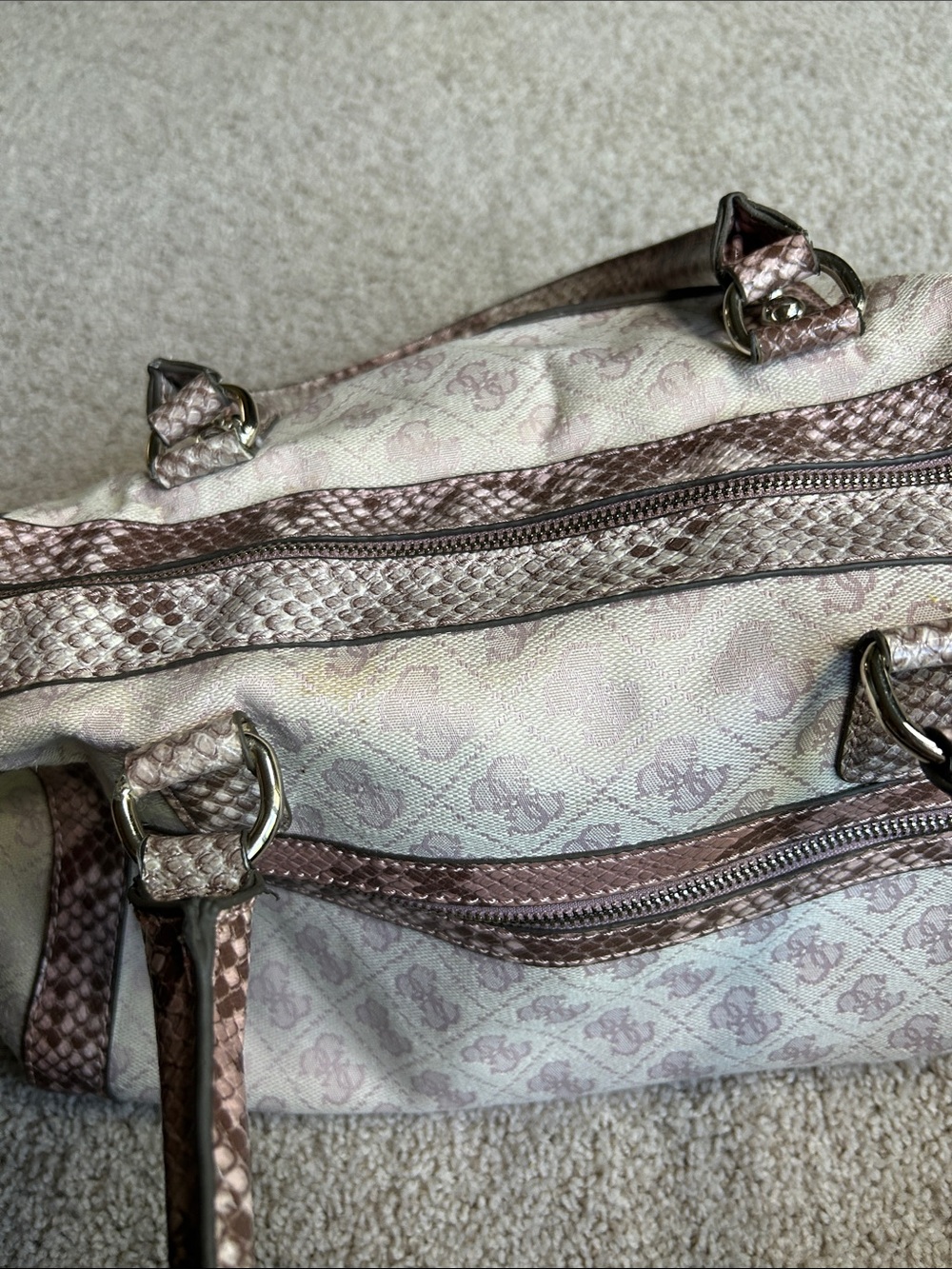 GUESS PINK LARGE HANDBAG SATCHEL - Picture 6 of 7
